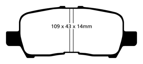 EBC 05-09 Buick Allure (Canada) 3.6 Yellowstuff Rear Brake Pads