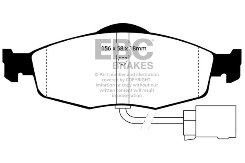 EBC 95-00 Ford Contour 2.0 Ultimax2 Front Brake Pads