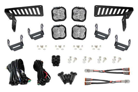 Diode Dynamics 18-21 Jeep JL Wrangler/Gladiator SS3 Cowl LED Bracket Kit - White Sport