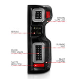ANZO 19-21 Chevy Silverado Work Truck Full LED Taillights Blk Housing Clear Lens G2 (w/C light Bars)