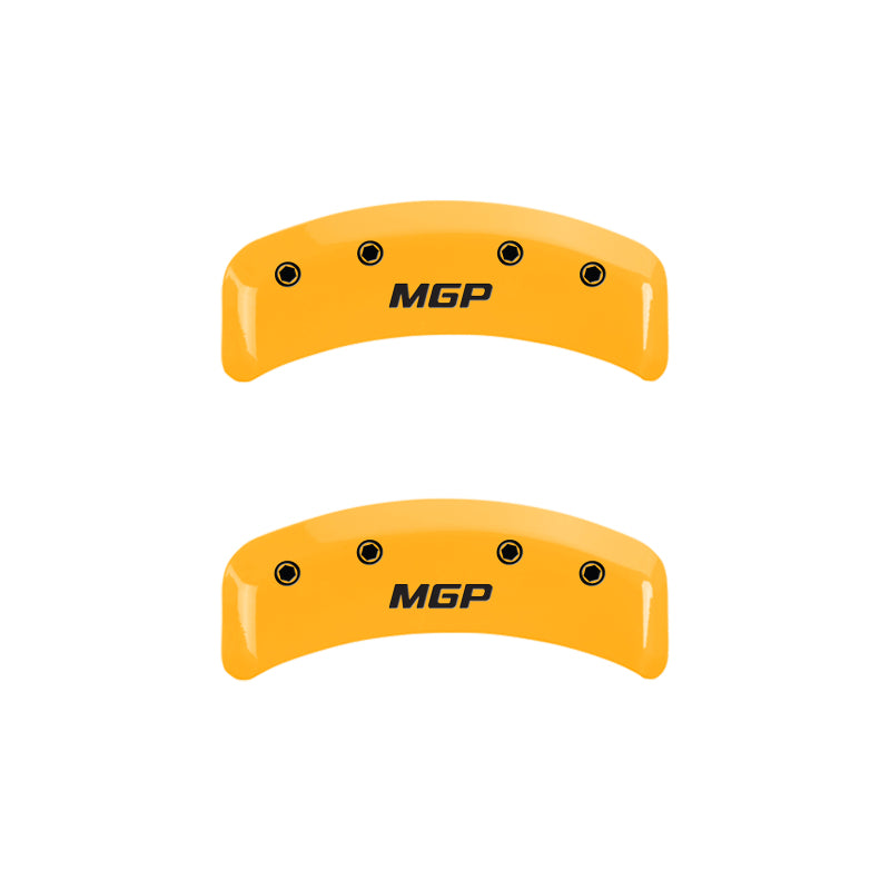 MGP 4 Caliper Covers Engraved Front & Rear MGP Black finish silver ch