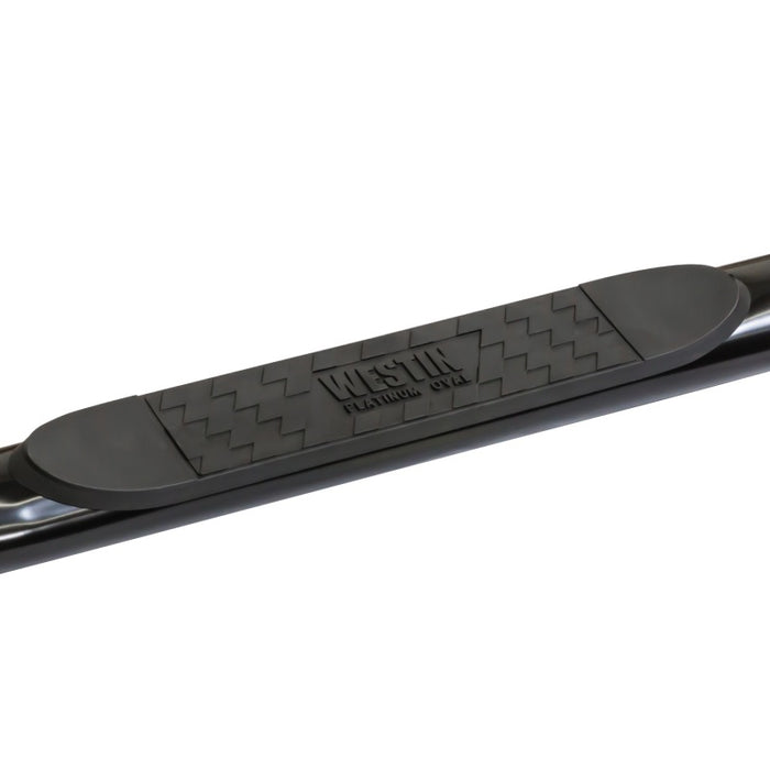 Westin 2014-2018 Chevy Silverado 1500 Dbl Cab (Body Mount) Platinum 4 Oval Nerf Step Bars - Black