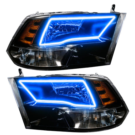 Oracle 09-17 RAM 1500 TRX Quad Pre-Assembled Headlights Blk Housing - w/ 2.0 Cntrl