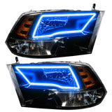 Oracle 09-17 RAM 1500 Quad Pre-Assembled Headlights Blk Housing - w/ Simple Cntrl