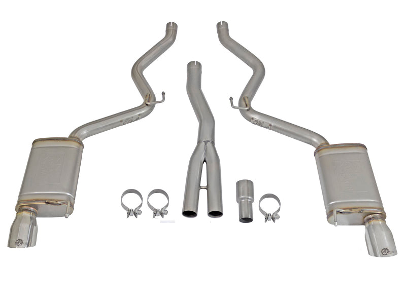 aFe MACHForce XP Exhausts Cat-Back SS-304 EXH w/ Polished Tips 15-16 Ford Mustang EcoBoost 2.3L (t)