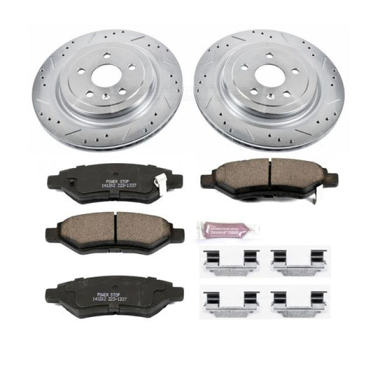 Power Stop 08-14 Cadillac CTS Rear Z23 Evolution Sport Brake Kit