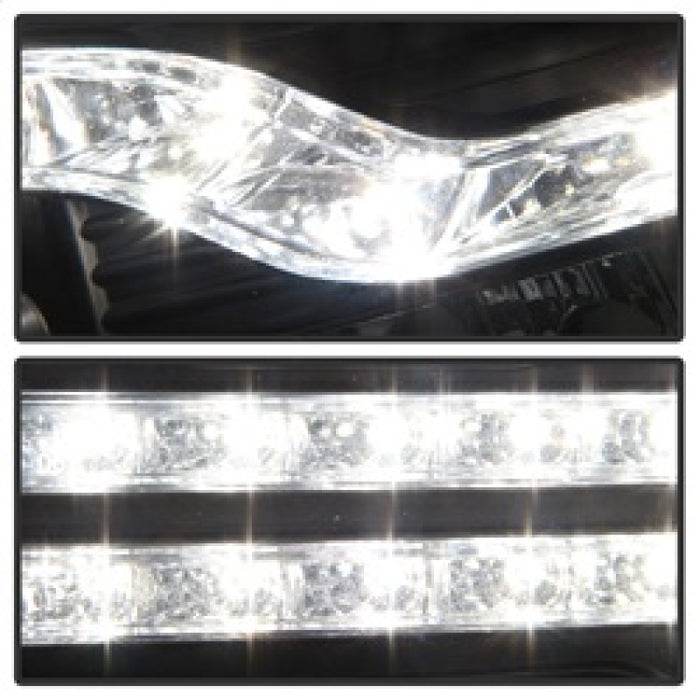 Spyder Chevy Silverado 1500 07-13 V2 Projector Headlights - LED DRL - Black PRO-YD-CS07V2-DRL-BK