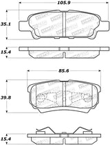 StopTech 07-17 Jeep Patriot Street Performance Rear Brake Pads