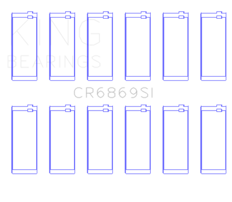 King Engine Bearings Jeep AMC 232CI/242CI/248CI I6 (Size STD) Connecting Rod Bearing Set