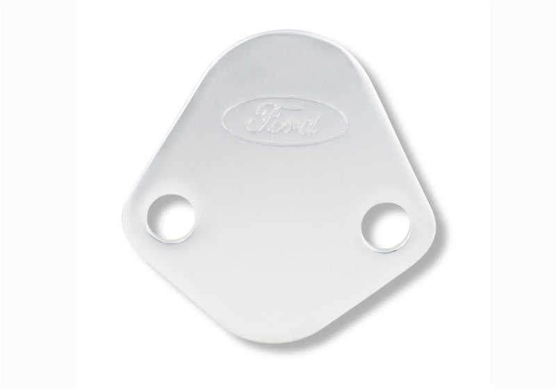 Ford Racing Ford Logo Fuel Pump Blockoff Plate - Chrome