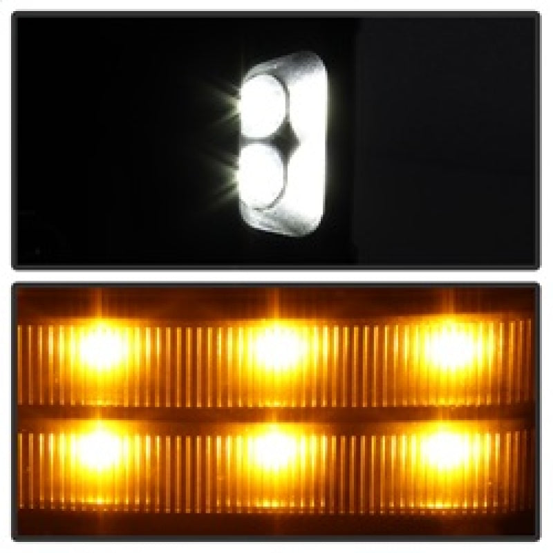 xTune Chevy Silverado 14-16 Heated Amber LED Signal Telescoping Mirrors MIR-CSIL14S-G2-PWH-AM-SET