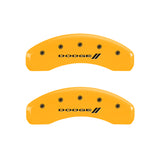 MGP 4 Caliper Covers Engraved F & R Stripes/Dodge Yellow Finish Black Char 2010 Dodge Nitro