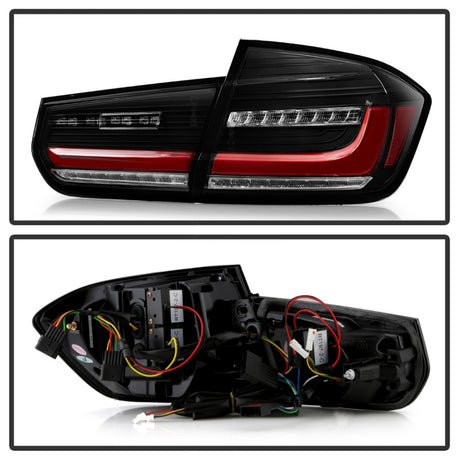 Spyder BMW 3 Series F30 2012-2018 Full LED Tail Lights (ALT-YD-BMWF3012-SEQ-BK) Black (WONT FIT X3)