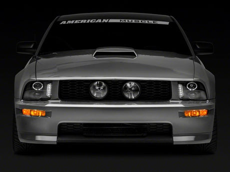 Raxiom 05-09 Ford Mustang Excluding GT500 LED Halo Projector Headlights- Blk Housing (Clear Lens)