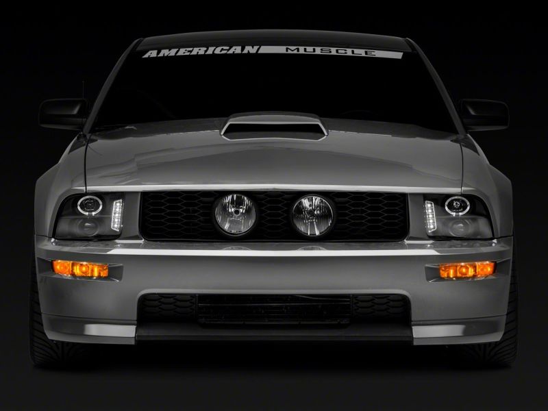 Raxiom 05-09 Ford Mustang Excluding GT500 LED Halo Projector Headlights- Blk Housing (Clear Lens)