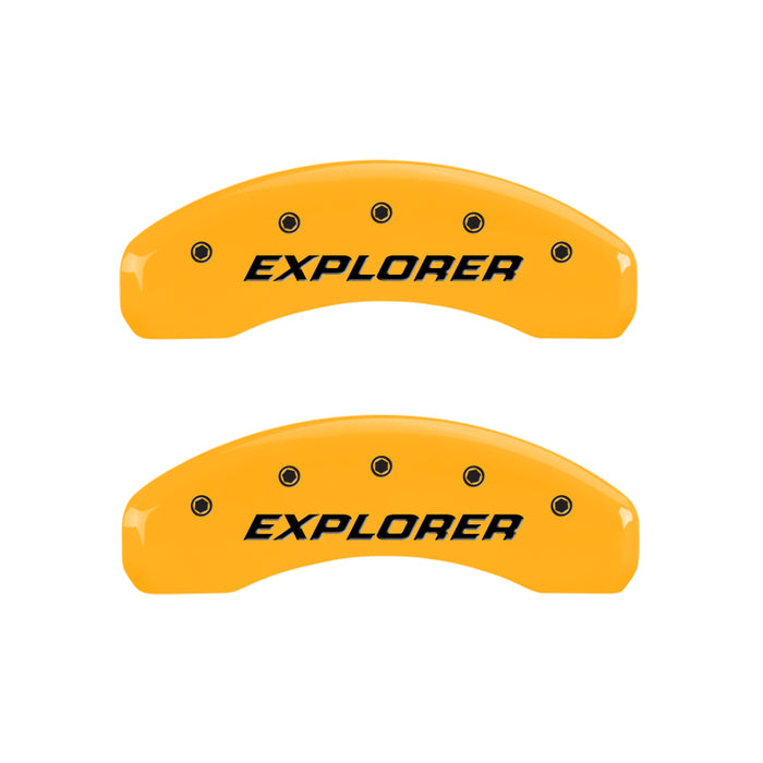 MGP 4 Caliper Covers Engraved Front & Rear Explorer/2011 Yellow Finish Black Char 2006 Ford Explorer