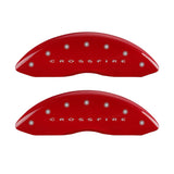 MGP 4 Caliper Covers Engraved Front & Rear Crossfire Red finish silver ch