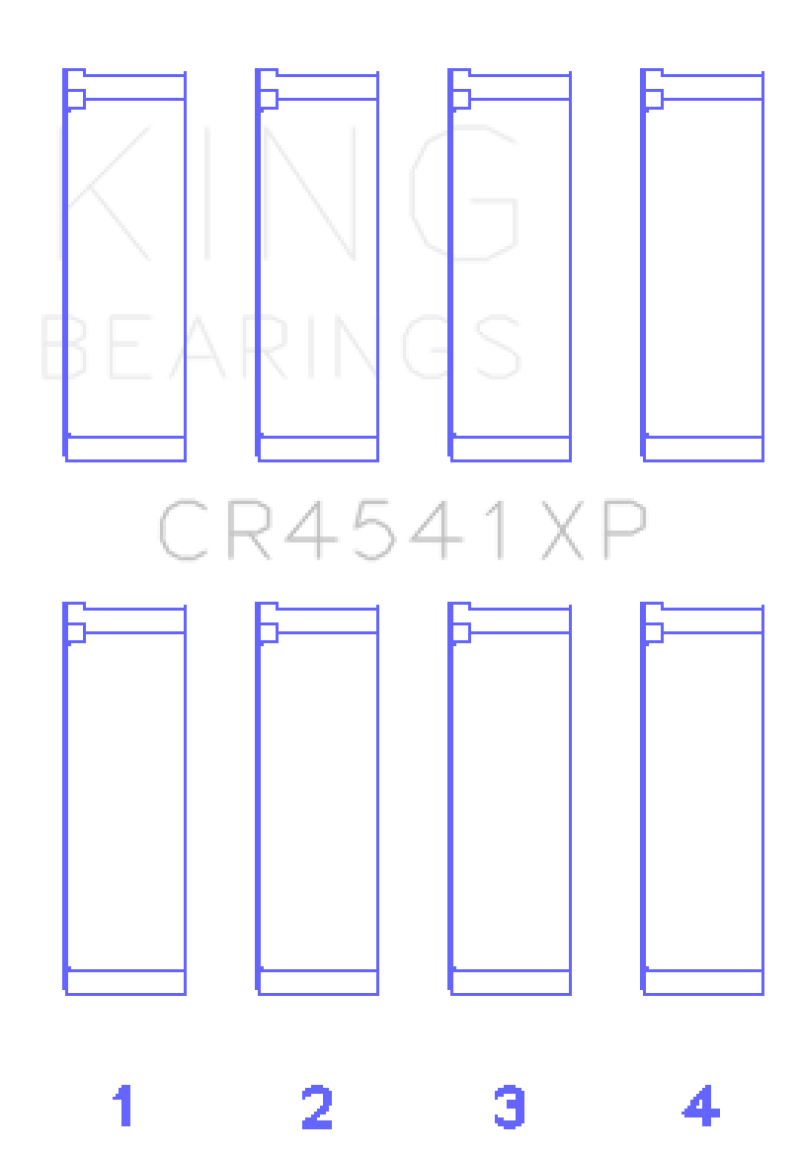 King Engine Bearings Honda F23A / F23Z / K20A3 16V (Size 0.025mm) Performance Rod Bearing Set