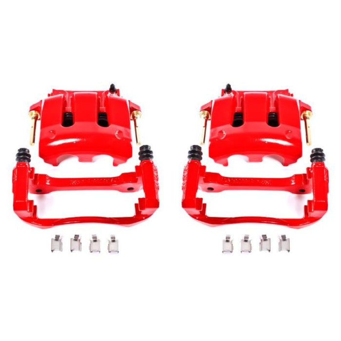 Power Stop 05-14 Ford Mustang Front Red Calipers w/Brackets - Pair