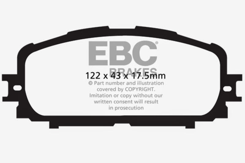 EBC 12+ Toyota Yaris 1.5 Ultimax2 Front Brake Pads