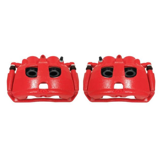 Power Stop 09-10 Dodge Ram 2500 Rear Red Calipers w/Brackets - Pair