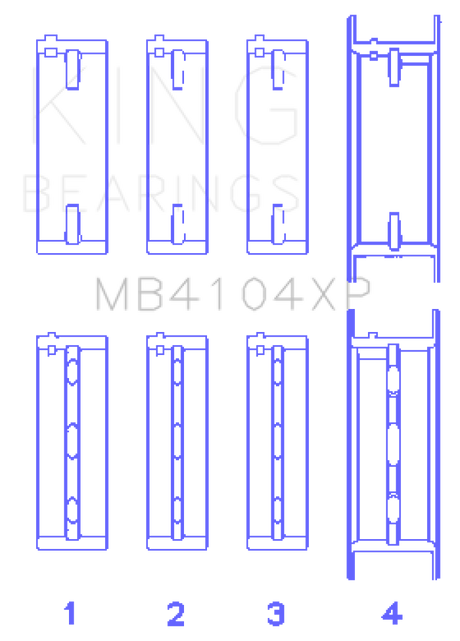 King Engine Bearings Nissan VG30DE/VG30DETT Performance Main Bearing Set - Size STD