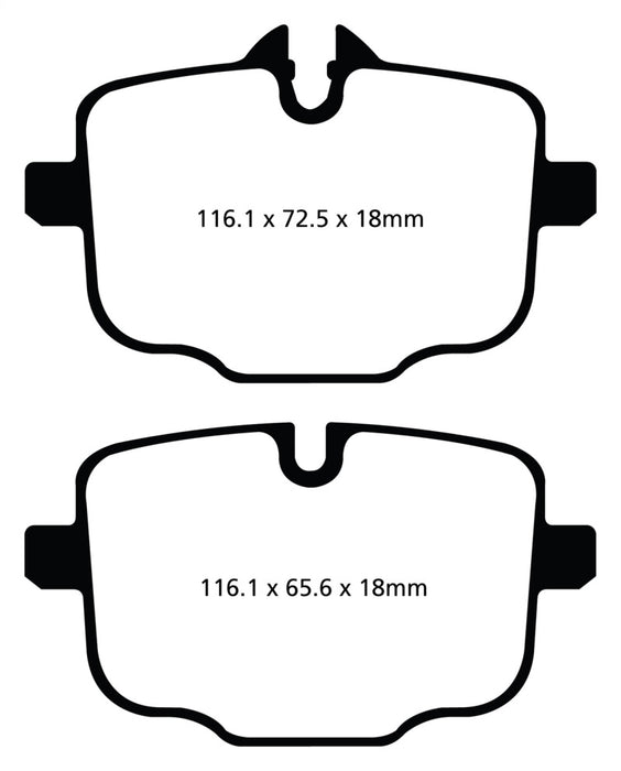 EBC 10+ BMW 535i 3.0 Turbo (F10) Greenstuff Rear Brake Pads