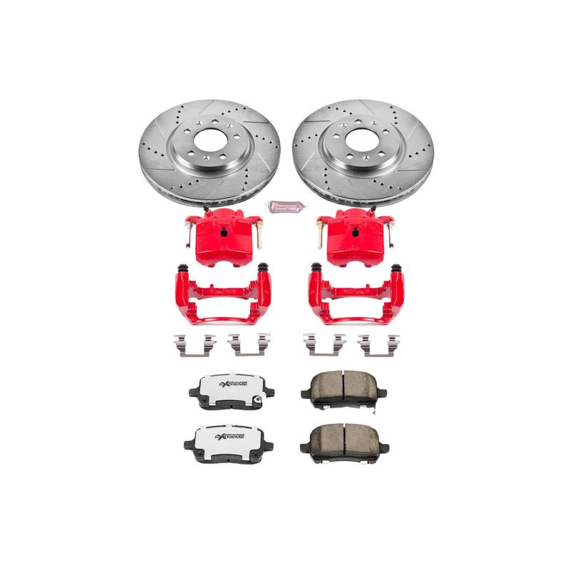 Power Stop 06-09 Pontiac Solstice Front Z26 Street Warrior Brake Kit w/Calipers