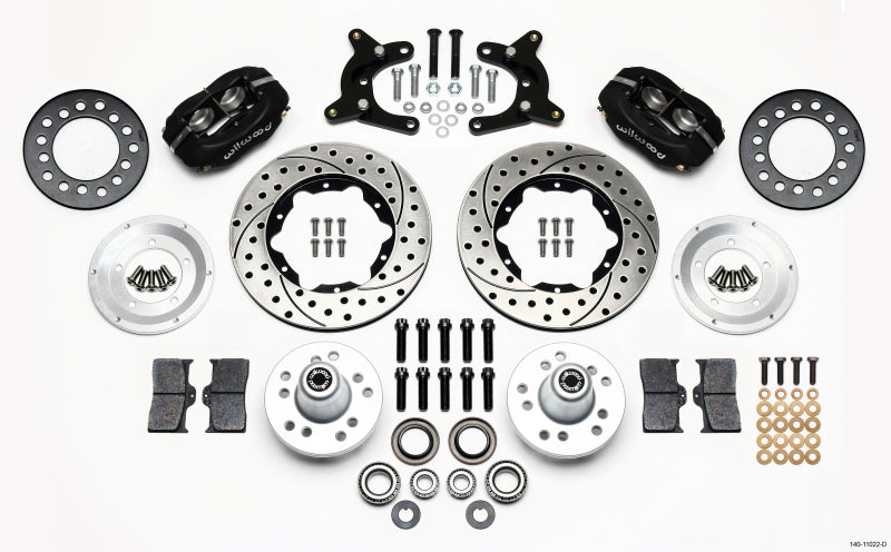 Wilwood Forged Dynalite Front Kit 11.00in Drilled 62-72 CDP A Body - 9in Drum