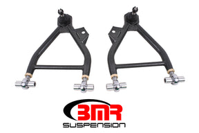 BMR 94-04 Mustang Lower A-Arm (Coilover Only) w/ Adj. Rod End and STD. Ball Joint - Black Hammertone BMR Suspension