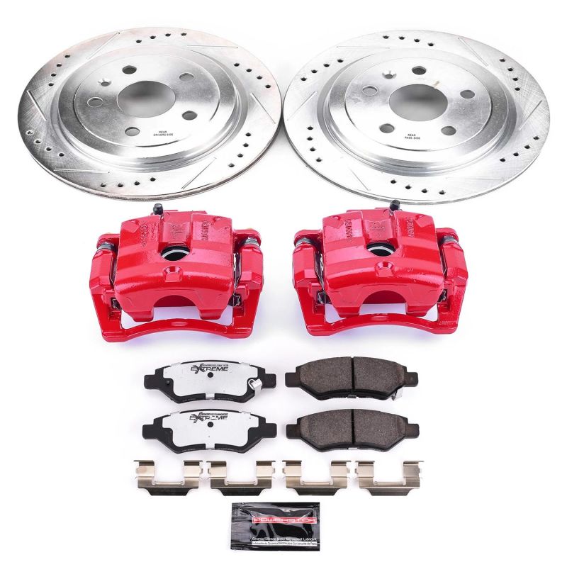 Power Stop 08-09 Cadillac CTS Rear Z26 Street Warrior Brake Kit w/Calipers