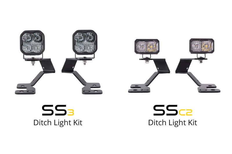 Diode Dynamics 2021 Ford Bronco Sport SS3 LED Ditch Light Kit - Sport Yellow Combo