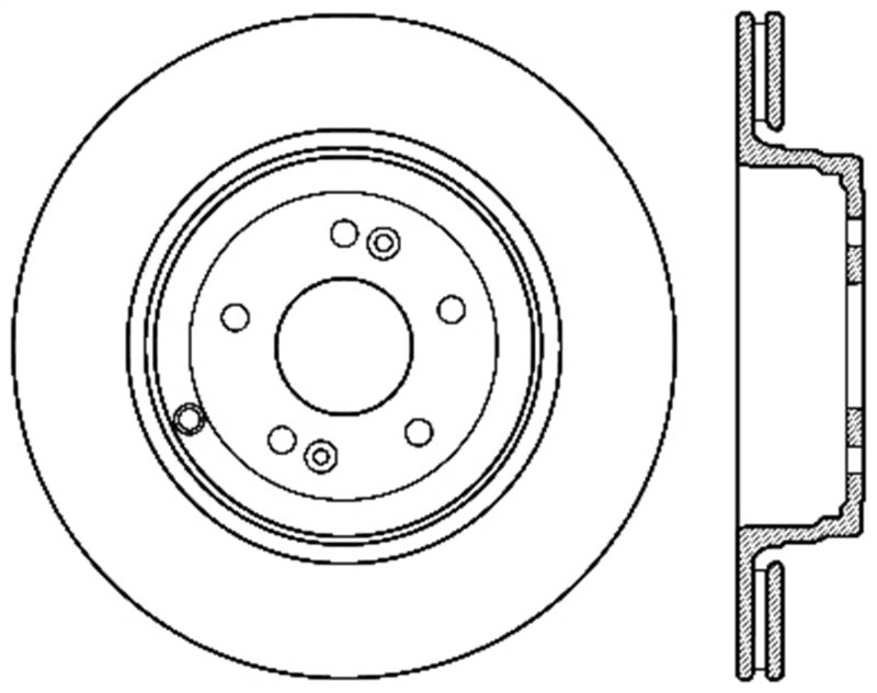 StopTech 10 Hyundai Genesis Coupe w/ Factory Brembo Slotted & Drilled Right Rear Rotor