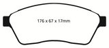 EBC 10-11 Cadillac SRX 2.8 Turbo Yellowstuff Front Brake Pads