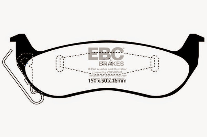 EBC 03+ Ford Crown Victoria (Police) 4.6 Greenstuff Rear Brake Pads