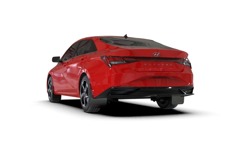 Rally Armor 21-23 Hyundai Elantra (Will Not Fit Elantra N/N Line) Black UR Mud Flap w/ White Logo