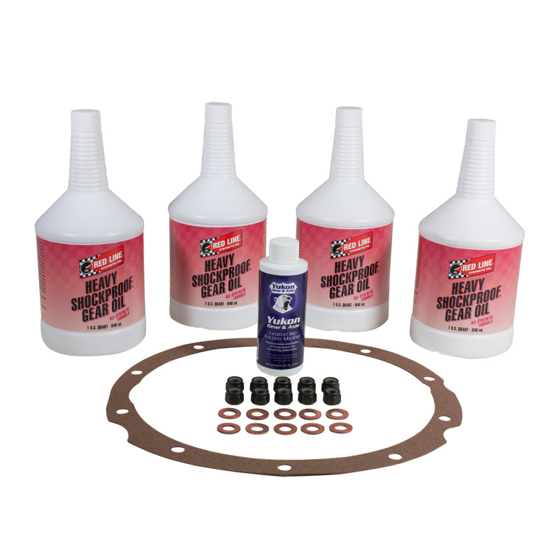 Yukon Gear Redline Synthetic Oil w/ Gasket / Nuts / and Copper Washers For 9in Ford