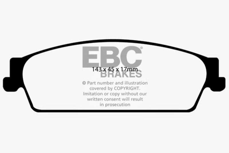 EBC 09-14 Cadillac Escalade 6.0 Hybrid Extra Duty Rear Brake Pads