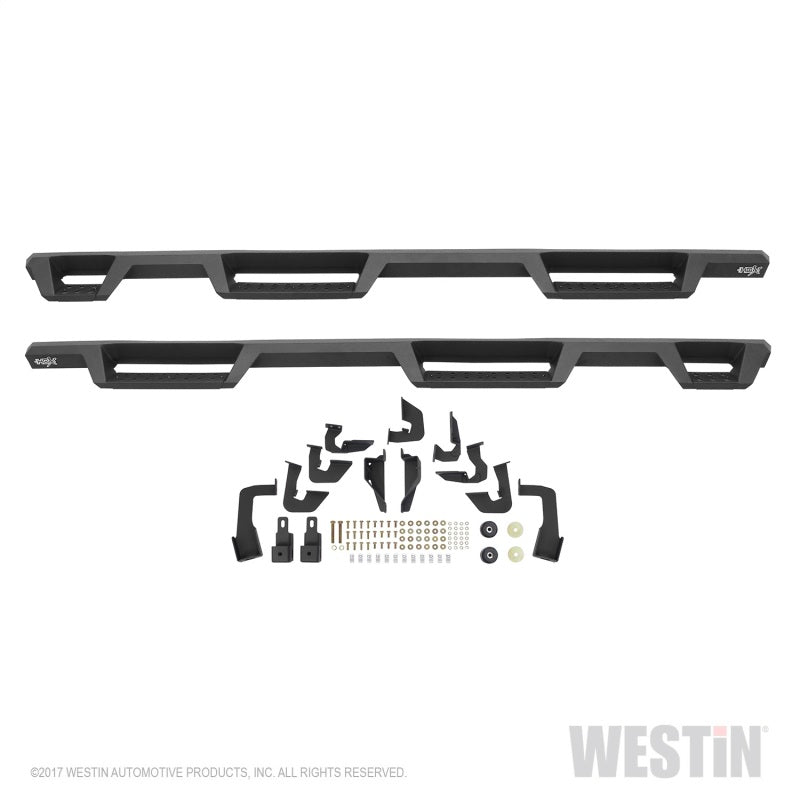 Westin 07-18 Chevrolet Silverado 1500 CC 5.5ft Bed HDX Drop W2W Nerf Step Bars - Tex. Blk