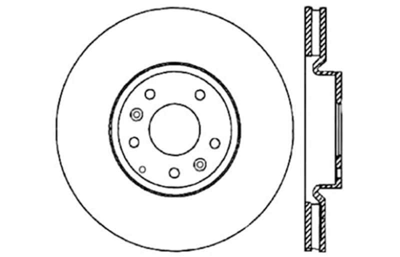 StopTech 04-09 Mazda RX-8 Slotted & Drilled Right Front Rotor