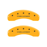 MGP 4 Caliper Covers Engraved Front & Rear Block/Challenger Yellow finish black ch