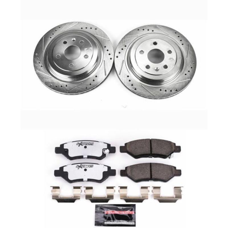 Power Stop 08-14 Cadillac CTS Rear Z26 Street Warrior Brake Kit