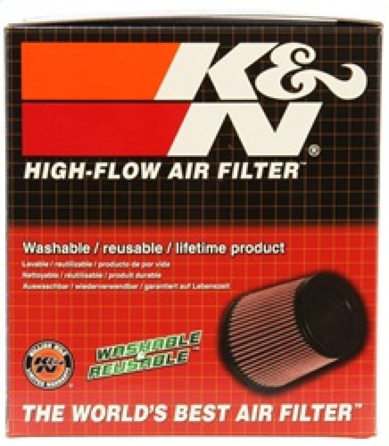 K&N Universal Rubber Filter 2-1/4in FLG x 5-1/8in Base x 4-5/8in Top x 6in Height