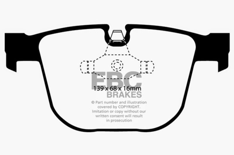 EBC 08-10 BMW M3 4.0 (E90) Yellowstuff Rear Brake Pads