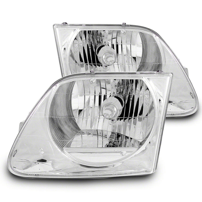 Raxiom 97-03 Ford F-150 G2 Euro Headlights- Chrome Housing (Clear Lens)