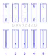 King Engine Bearings Kia/Mazda DOHC 16 Valve/SOHC 16 Valve/SOHC 8 Valve (Size +0.5) Main Bearing Set