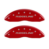 MGP 4 Caliper Covers Engraved Front & Rear Ridgeline Red Finish Silver Char 2017 Honda Ridgeline