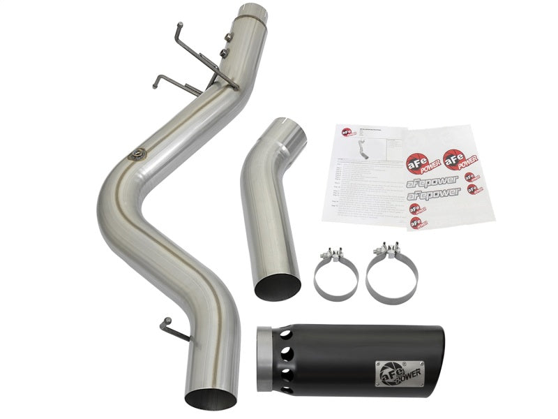 aFe ATLAS 5in DPF-Back Aluminized Steel Exhaust System GM Diesel Trucks 2017 V8 6.6L (td) L5P