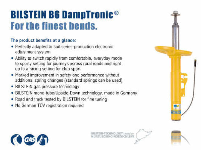 Bilstein B6 (DampTronic) 2015 BMW M3/M4 Front Left Monotube Strut Assembly Bilstein