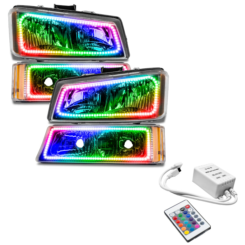 Oracle 03-06 Chevy Silv Pre-Assembled Headlights w/ Parking Lights - w/ Simple Cntrl